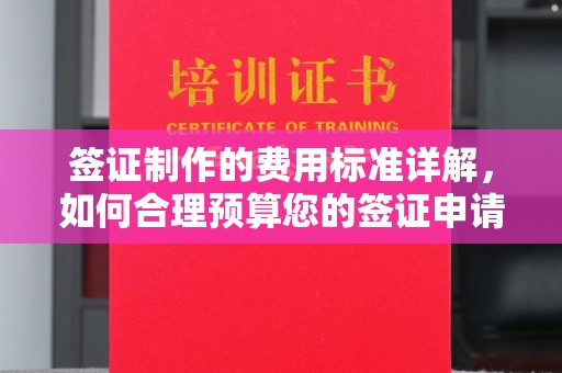 曹妃甸签证制作的费用标准详解，如何合理预算您的签证申请成本
